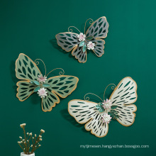 European Style Children's Room Bedroom Bedside Large Oversized Handmade Metal Craft 3D Butterfly Wall Art Hanging Decoration